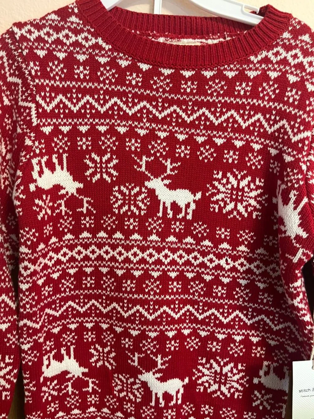 NWT Stitch & Stone Boys Size 12 Holiday Reindeer Fair Isle Sweater & Corduroy